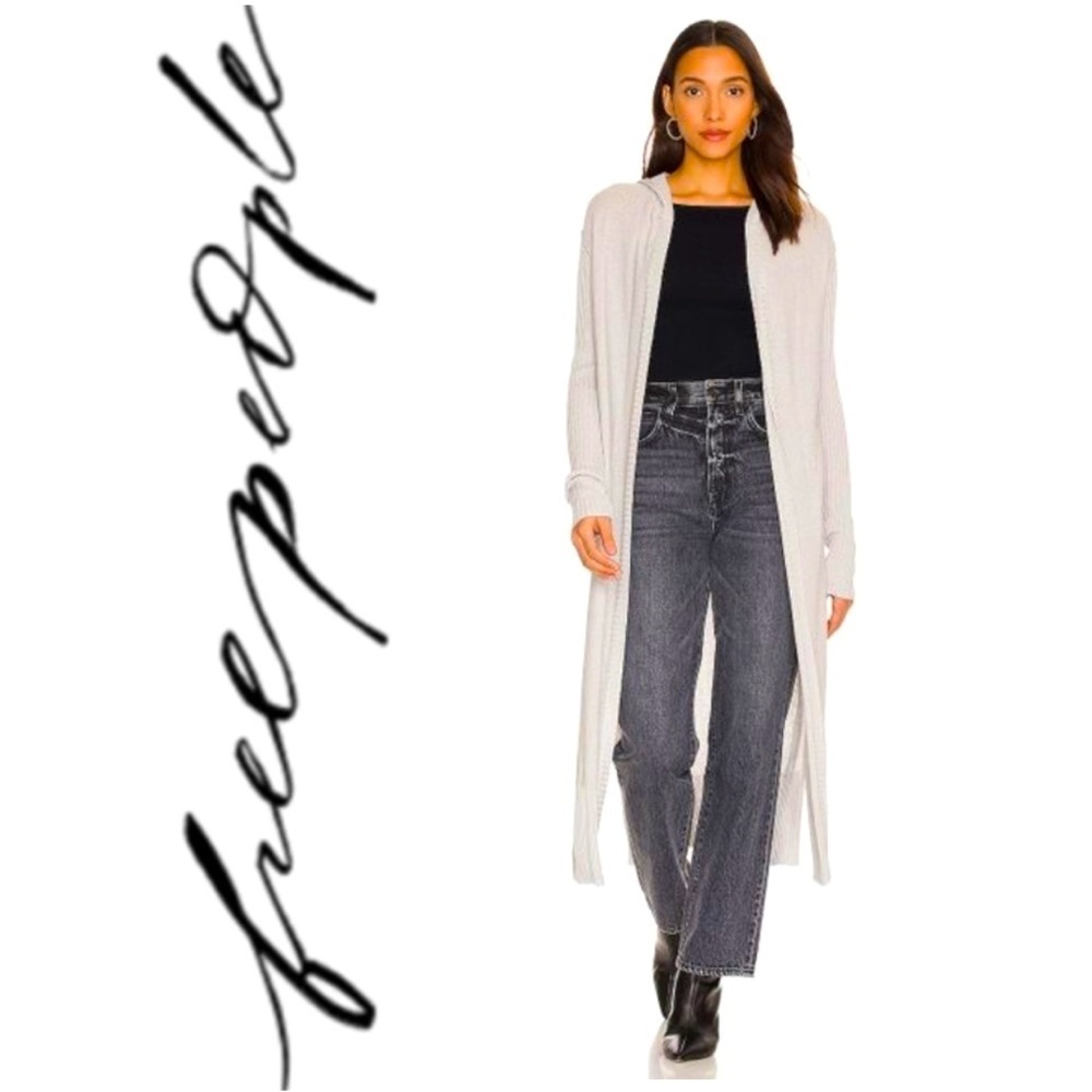 FREE PEOPLE Rowan Cardigan in Vapor Blue (Grey) Sz M NWT